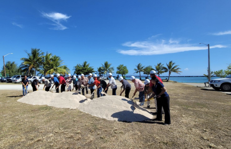 Governor, Tinian leaders, CPA break ground on harbor improvement project