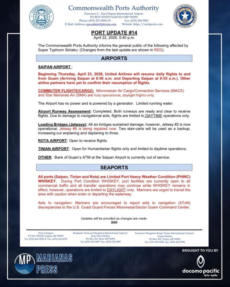 The Commonwealth Ports Authority Update #14