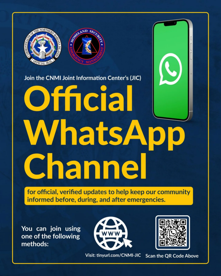 Join the CNMI Joint Information Center’s Official WhatsApp Channel