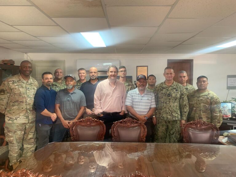 Tinian Mayor Edwin P. Aldan Met With Joint Task Force Micronesia, CDR and DOW Personnel, and Federal Emergency Management Agency