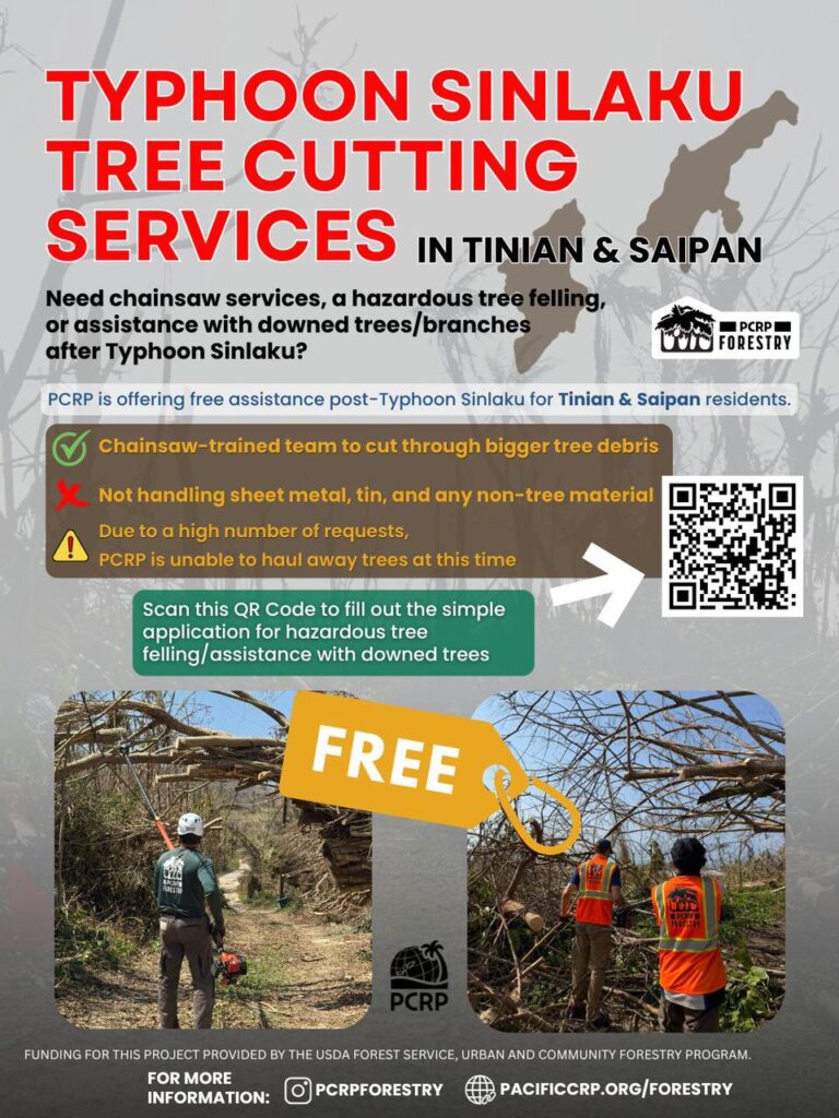 TYPHOON SINLAKU TREE CUTTING SERVICES – TINIAN & SAIPAN
