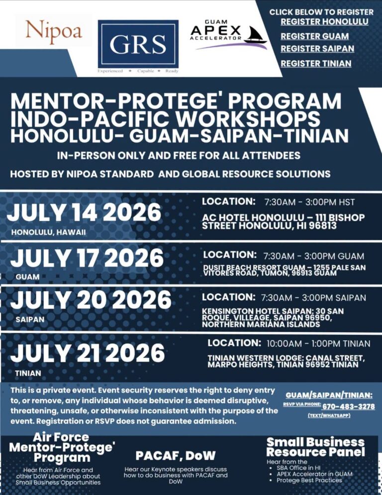 Mentor-Protégé Program Indo-Pacific Workshop – Tinian